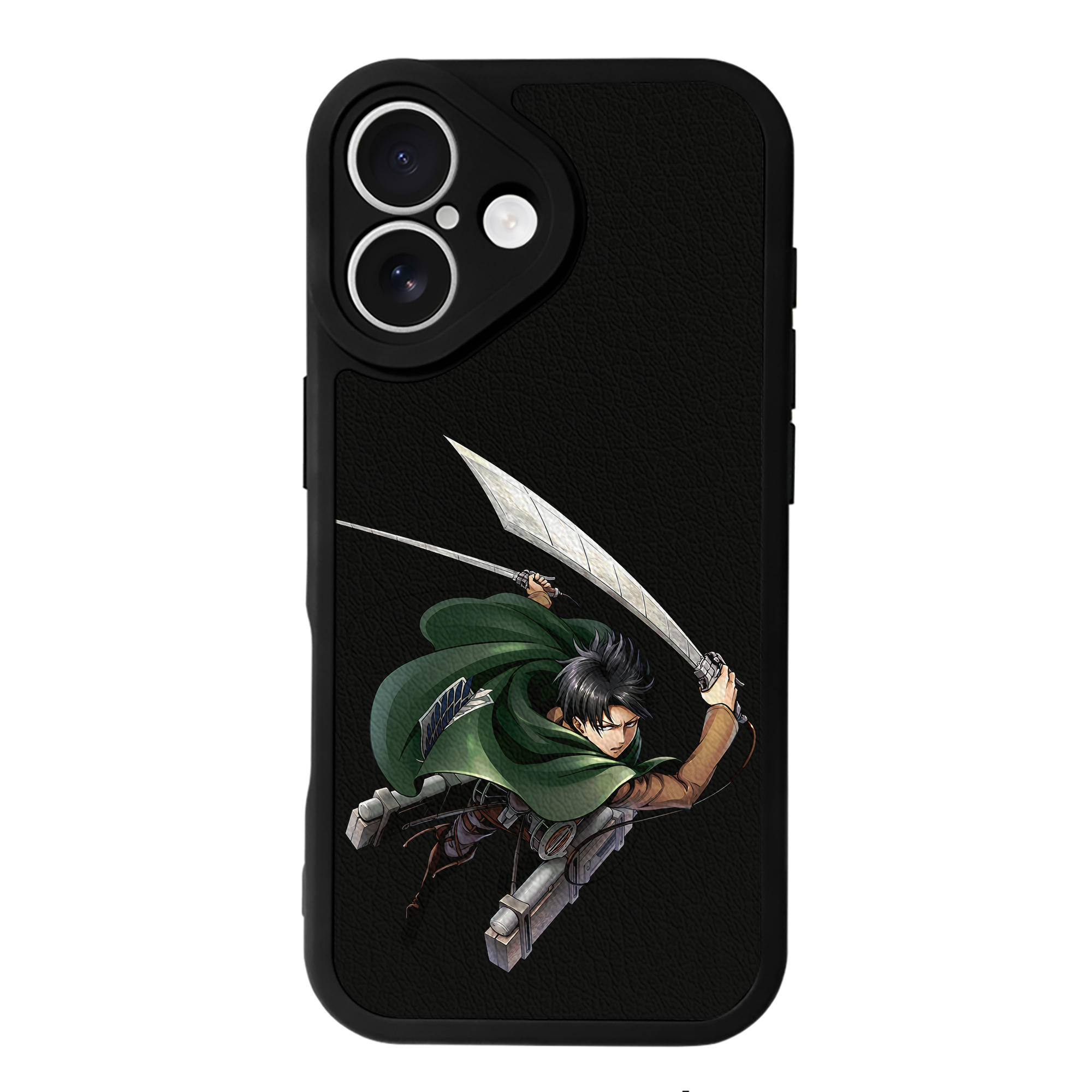 （画像用） 進撃の巨人 リヴァイ·アッカーマン Attack on Titan Levi Ackerman 【iPhone 16シリーズ対応】シリコンスマホケース（レザー調） 材質：シリコン